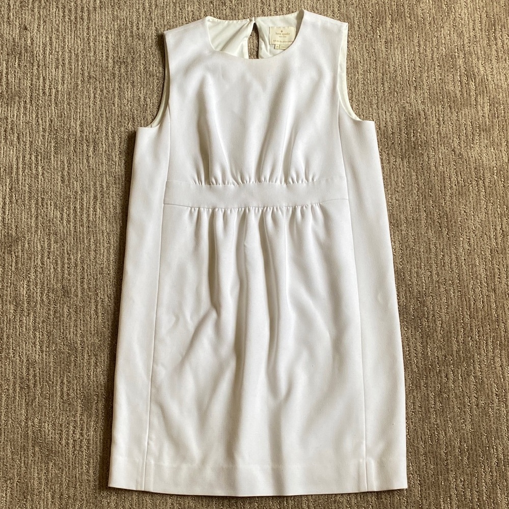 Kate Spade White Sleeveless Midi Formal Dress